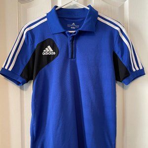 Adidas Small Blue ClimaLite Collared Shirt - Athletic fit